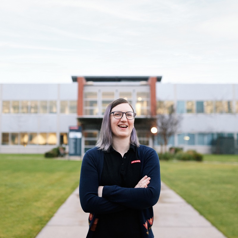Michelle at BAE Systems facility in Adelaide